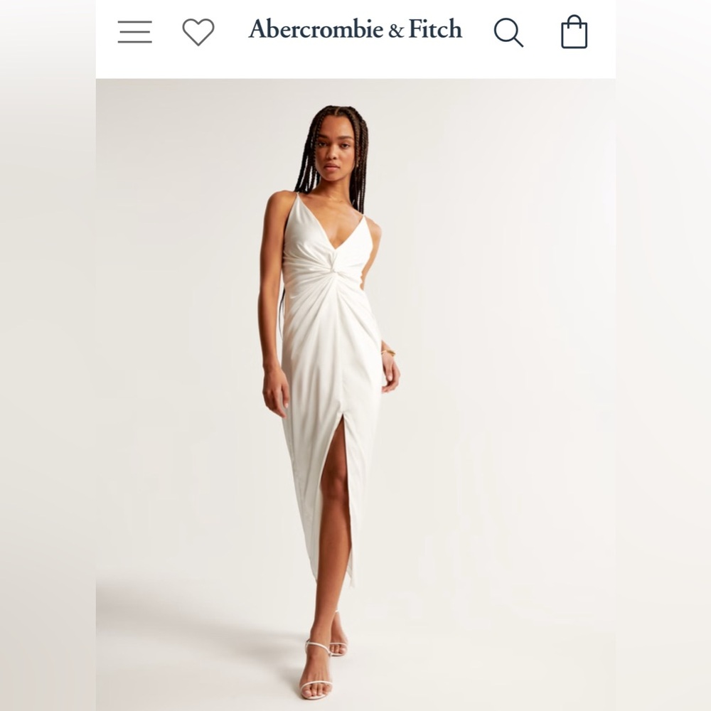 A&F Draped Twist-Front Maxi Dress! Worn once for wedding after party